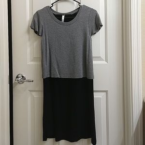 Kensie black and gray layered dress